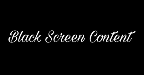 Black Screen Content onlyfans content leaked