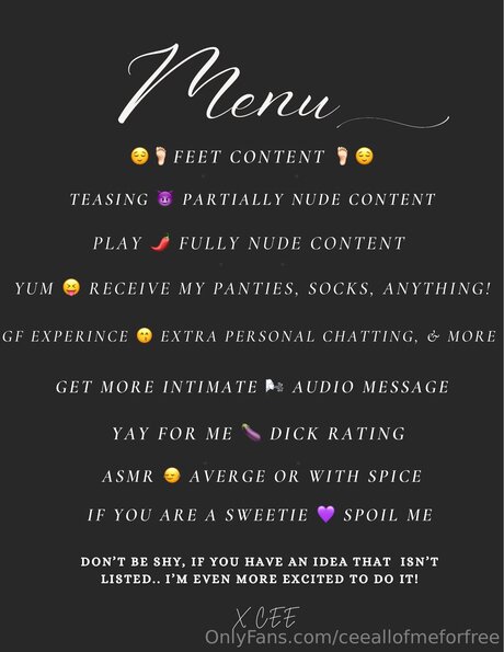 Ceeallofmeforfree on onlyfans