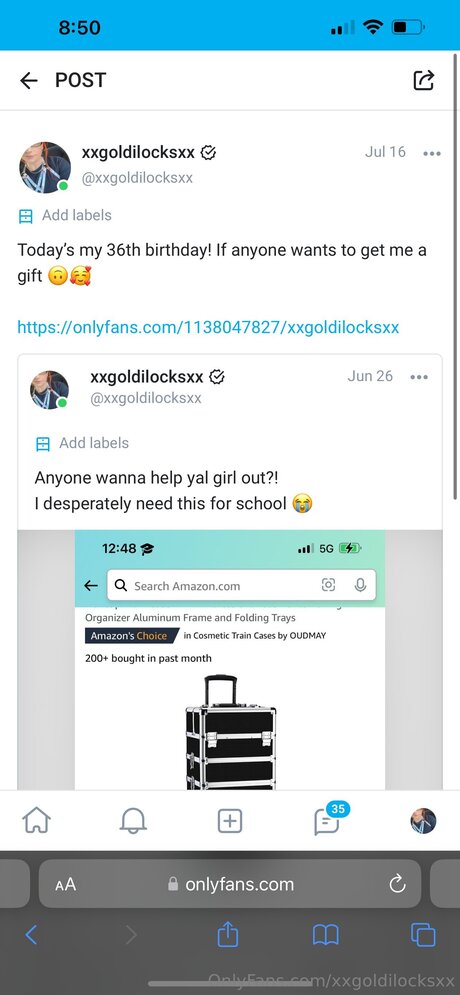 Xxgoldilocksxx onlyfans leaked dirtyship