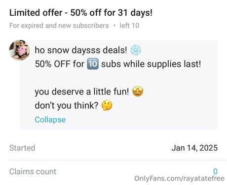 Rayatatefree onlyfans xx