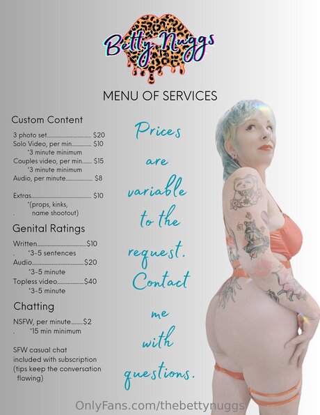 Thebettynuggs porn onlyfans leak