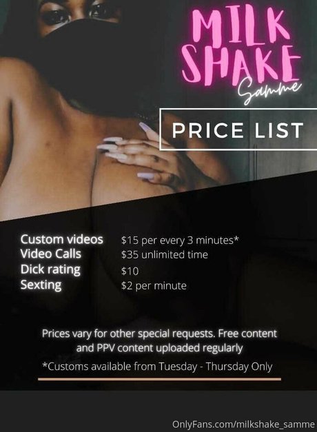 Milkshake Samme on onlyfans