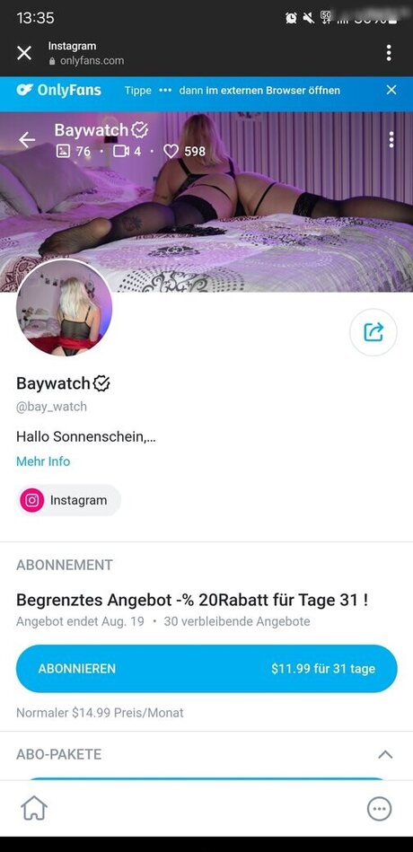 Bay watch nice model photo