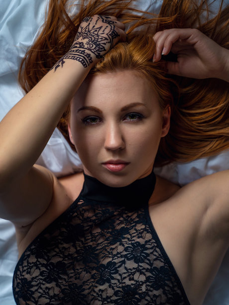 A Girl on Fire pornographic model photo