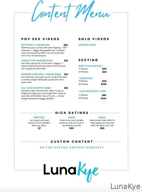 luna kye exclusive pornstar sexy photos