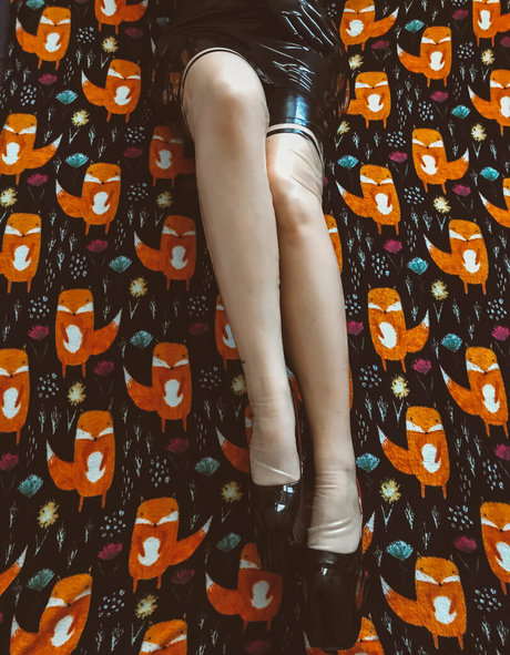latex fox nice model photo